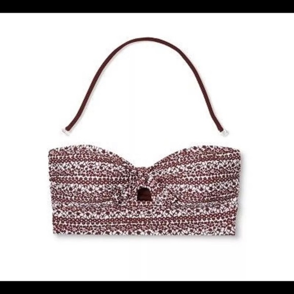 MED Strapless marron bikini Top Mossimo Swimwear - Picture 2 of 8